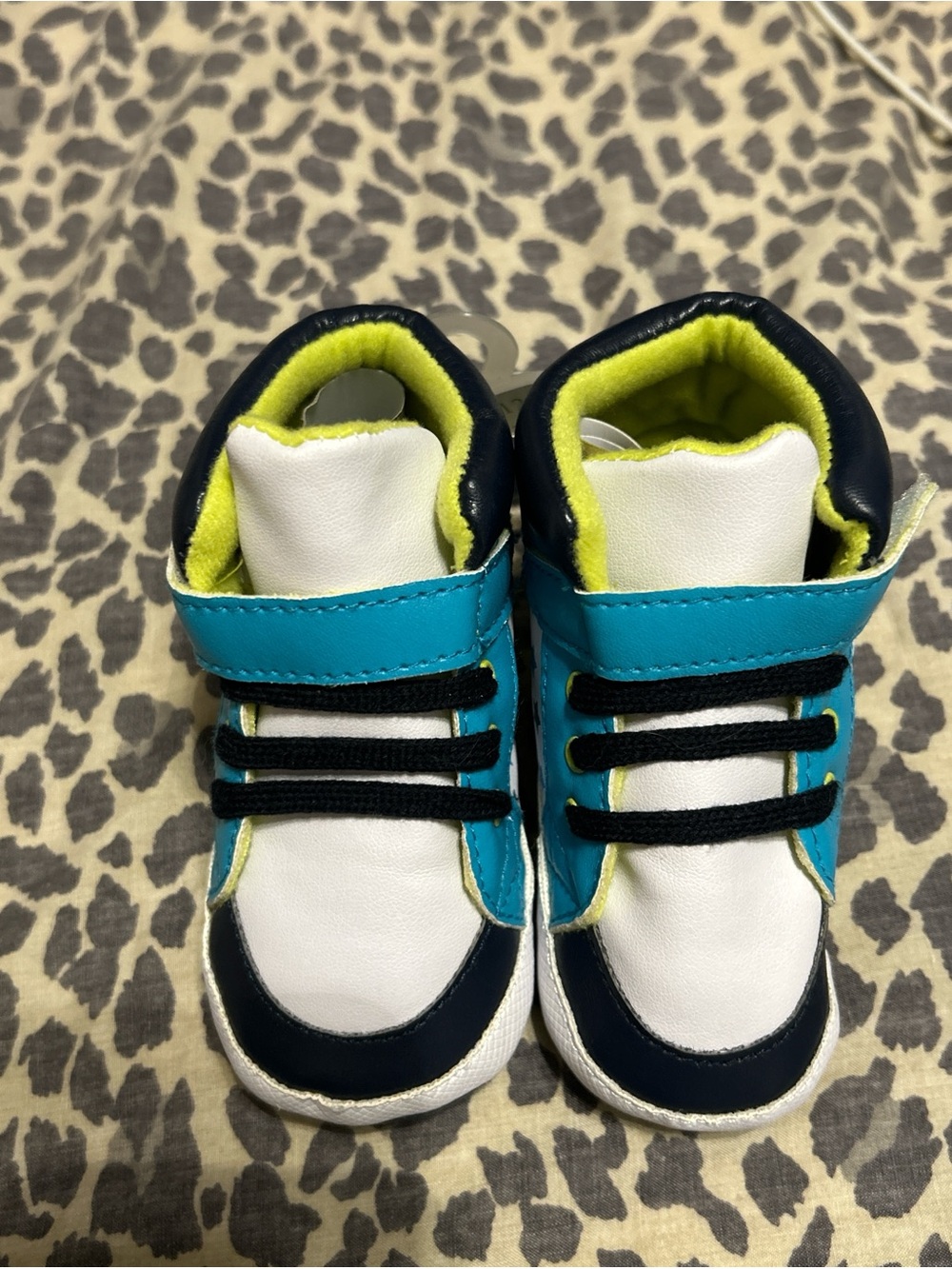 Toddler Athletic Walkers in Turquoise, Navy and White
